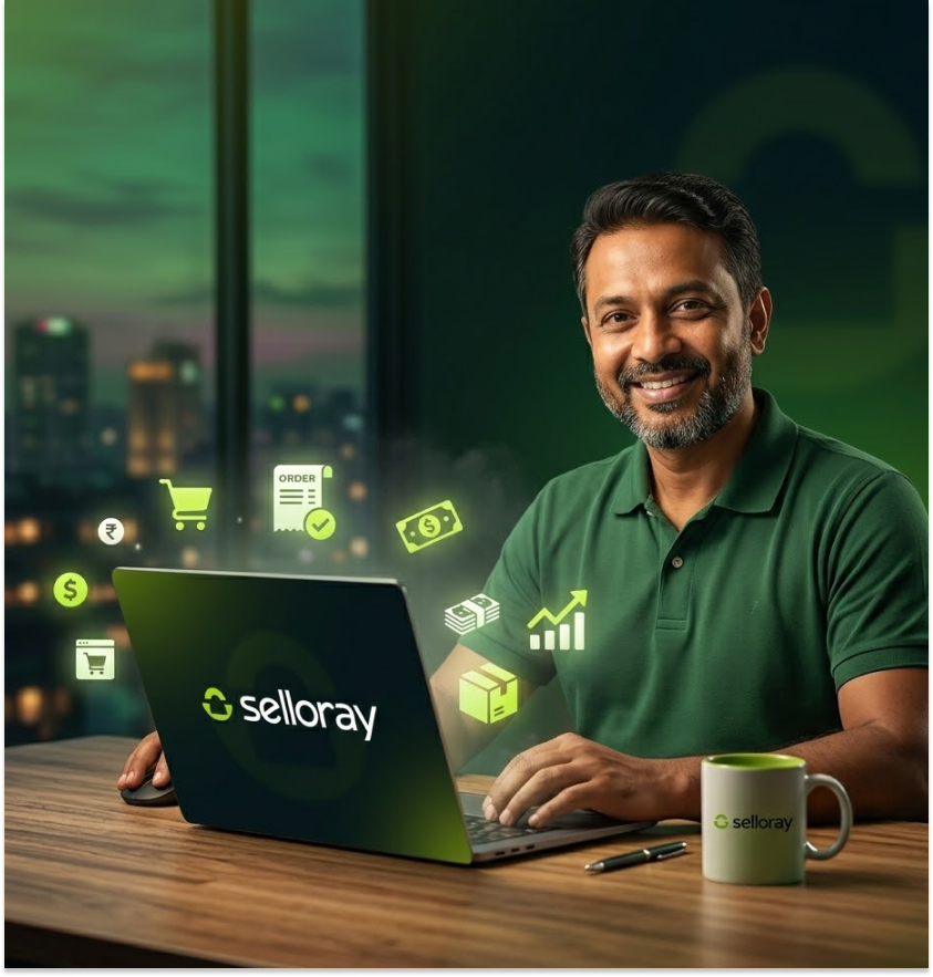 Selloray merchant registering a shop